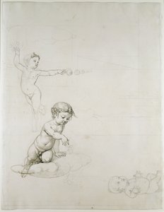 I Due Genii delle Rose e il Bambino nel Campo, 1807-08 da Philipp Otto Runge